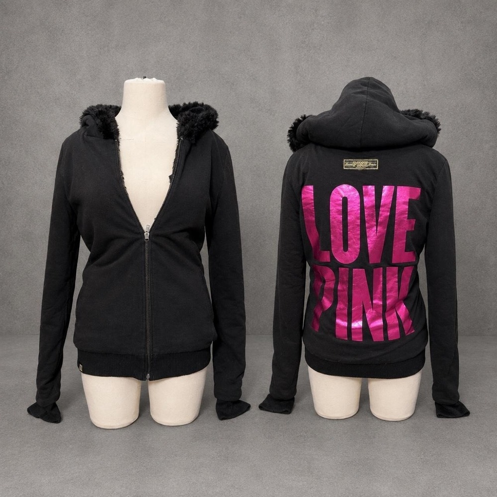 Y2K Limited Edition Victoria's Secret PINK Reversible Fur Jacket